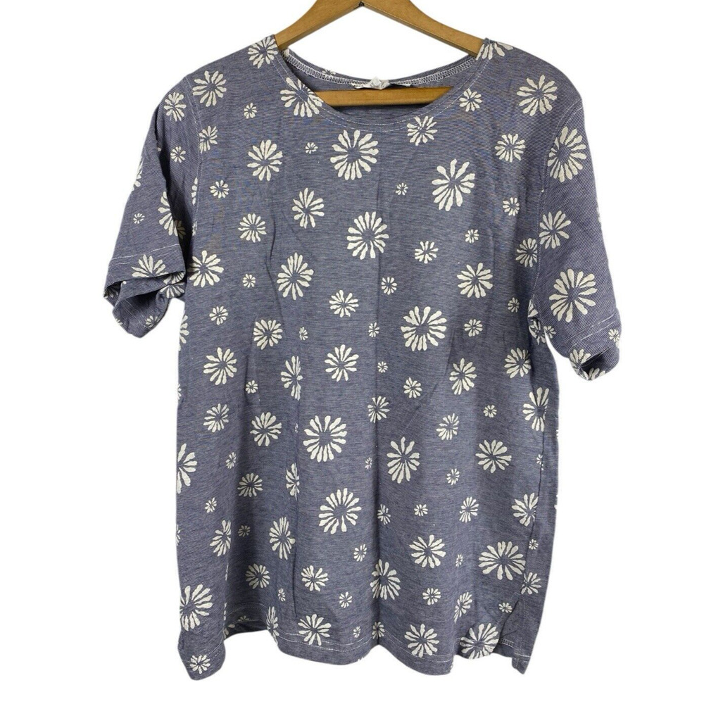 Daisy Floral T Shirt Size M Vintage Boxy 90s Flower Oversize Cottagecore Preppy